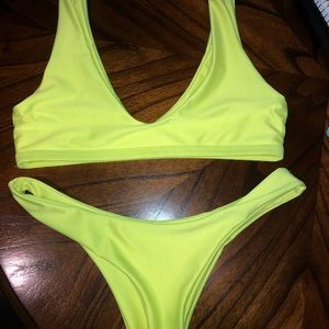 Neon Yellow Bikini Set